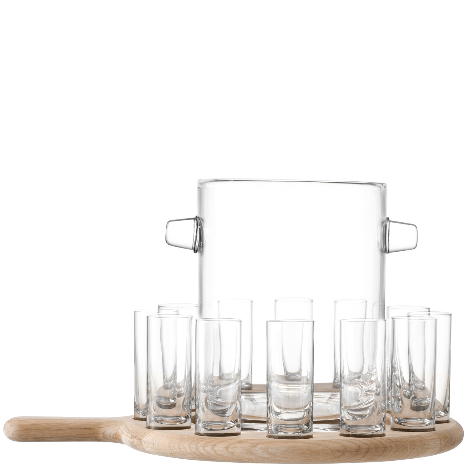 LSA International PX13 Paddle Vodka Serving Set & Oak Paddle L38.5cm Clear *, Oak, Clear, Vodka Serving Set & Oak Paddle L38.5cm, Clear - Image 2