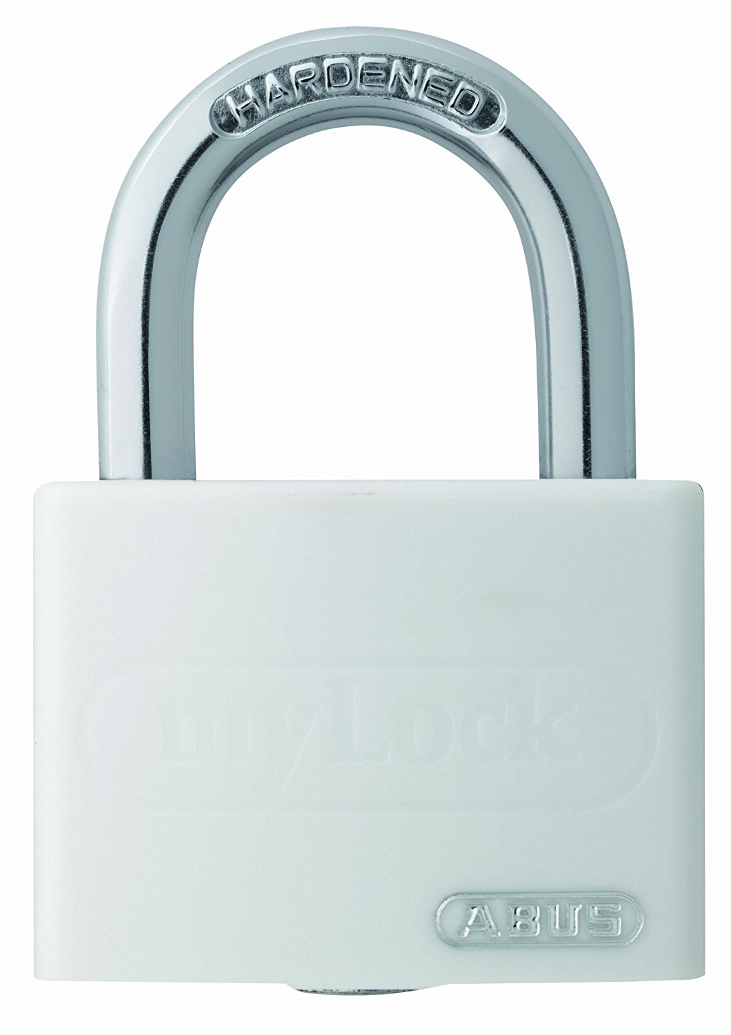 ABUS Padlock T65AL/40 myLOCK - Individually writable - Locker Lock - Solid Aluminium Lock Body - ABUS Security Level 5 - White