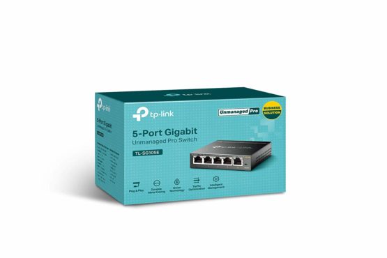 TP-Link Managed Network Switch 5-Port Gigabit, Support QoS VLAN IGMP Snooping, Network Monitoring through Web Interface, 2.82 W(TL-SG105E) - Image 3