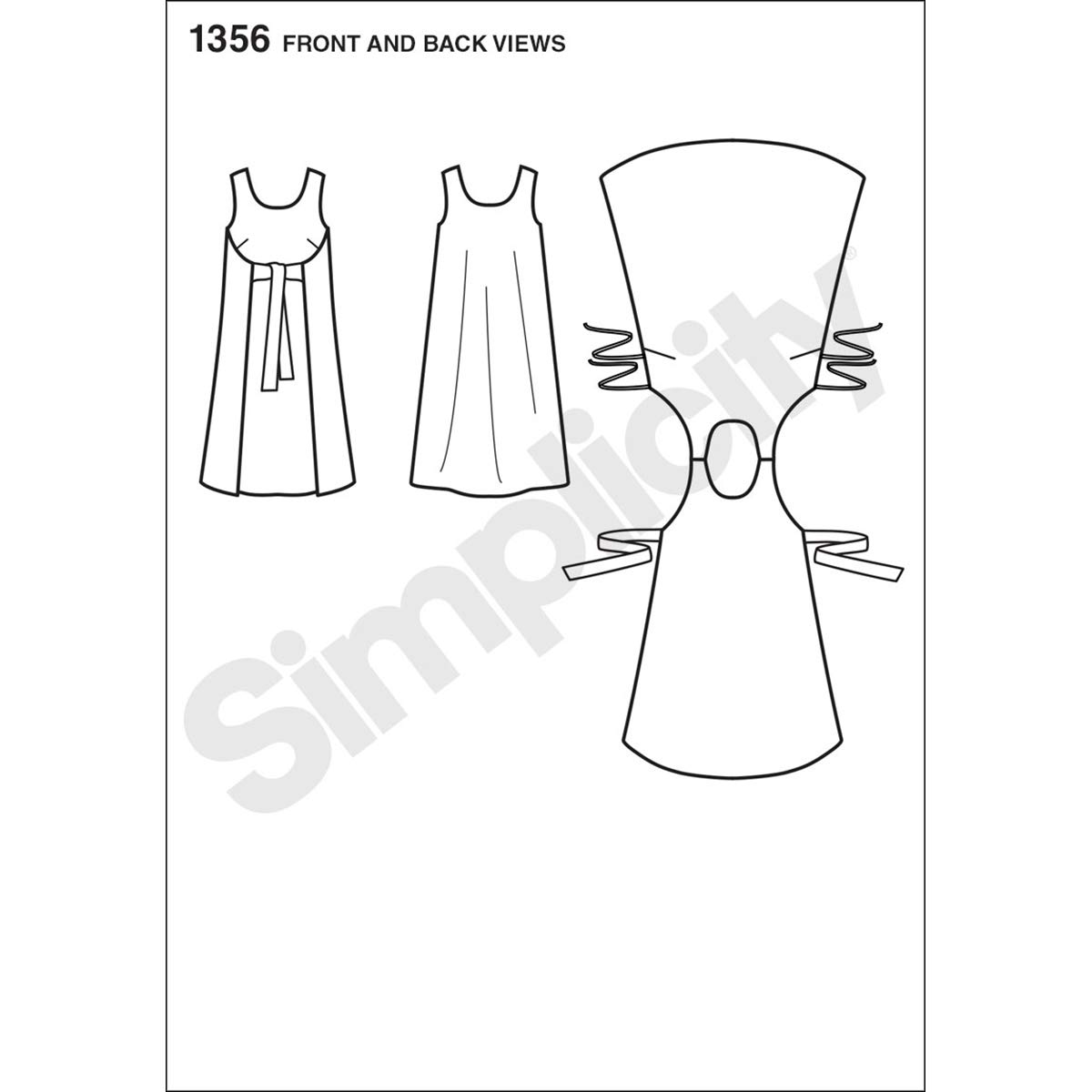 Simplicity 1356 Size H5 Misses Jiffy Reversible Wrap Dress Sewing Pattern, White, H5 (6-8-10-12-14) - Image 3