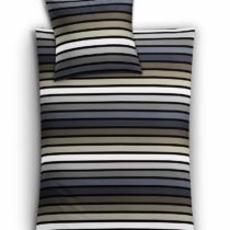 Kleine Wolke"Rimini” Bedding Duvet Cover Set, mako satin, taupe, 135 x 200 cm