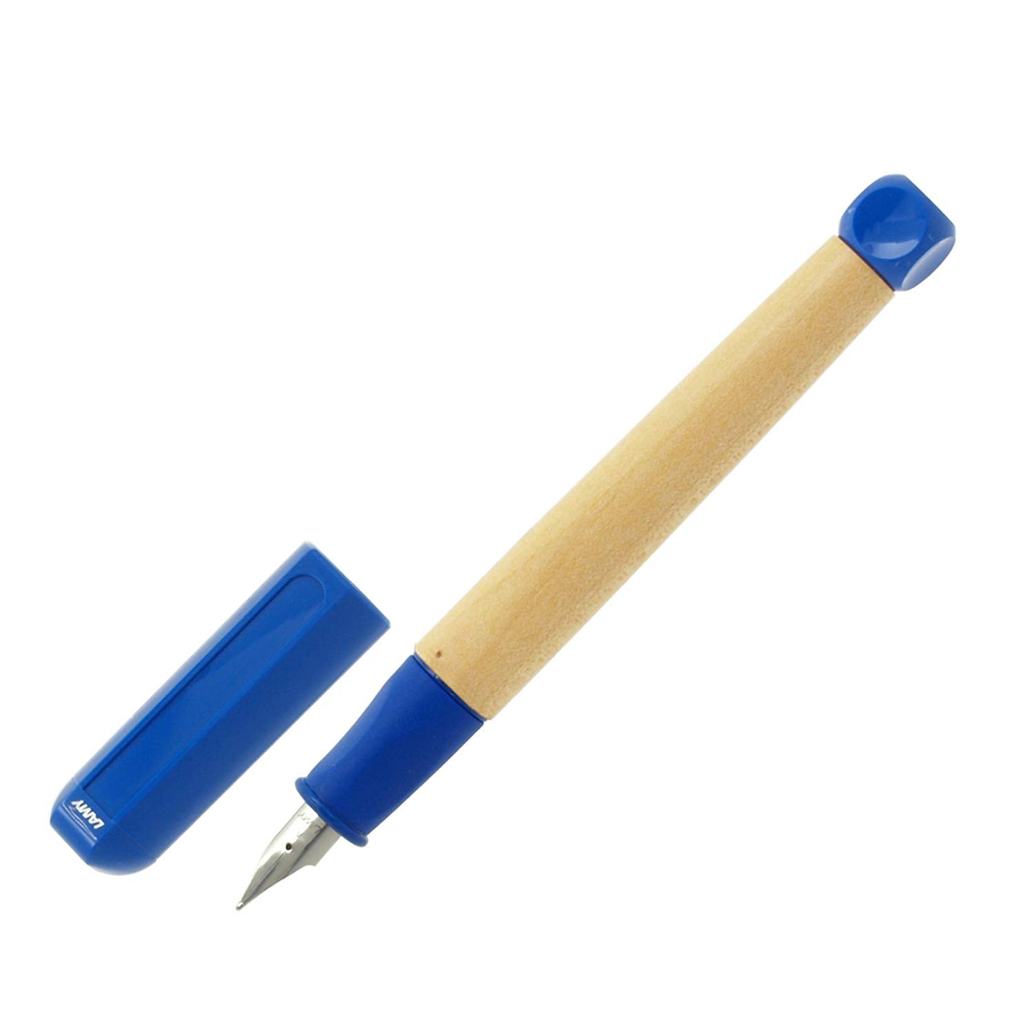 LAMY abc blue, child-friendly Fountain Pen for writing beginners with ergonomic grip & polished steel nib in size A