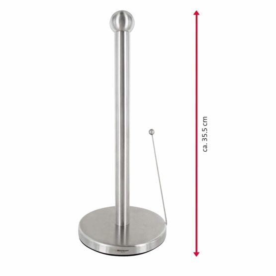 Westmark Kitchen Roll Holder, with stand, dimensions: ø 15 x 36.5 cm, stainless steel, silver, 52362260 - Image 3