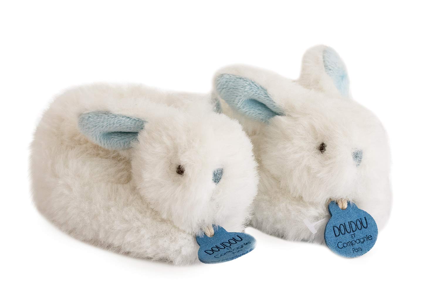 Doudou et Compagnie DC1309 Blue Lapin Bonbon Botties with Rattle (0-6 Months) - Image 2