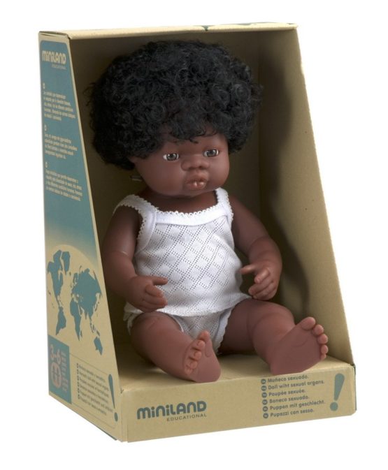 Miniland Miniland31154 Baby African Girl with Underwear 38 cm Doll, Colour - Image 2