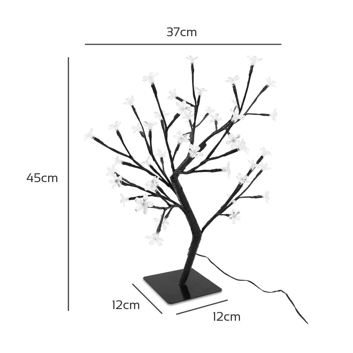 The Christmas Workshop 70470 45cm Blossom Tree / 48 Bright White Lights/Energy Efficient LEDs/Mains Operated/Steady On Light Pattern - Image 4