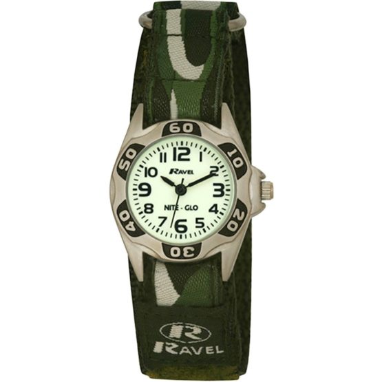 Ravel Glow in The Dark Easy Fasten Children's Watch with Action Secure Strap