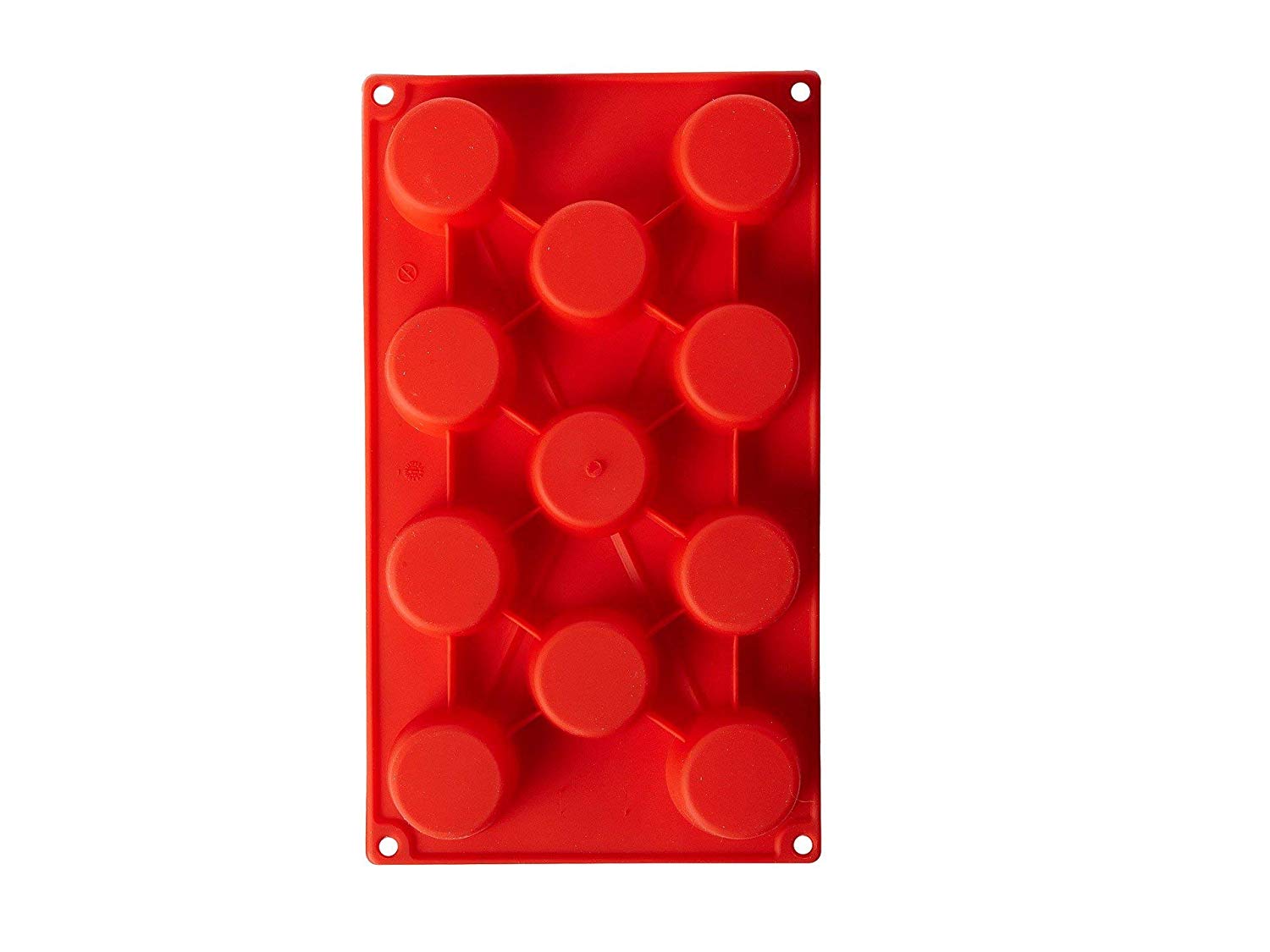 Lékué Mini Muffin Platinum Silicone Mould, 11 Cavities, Red - Image 2
