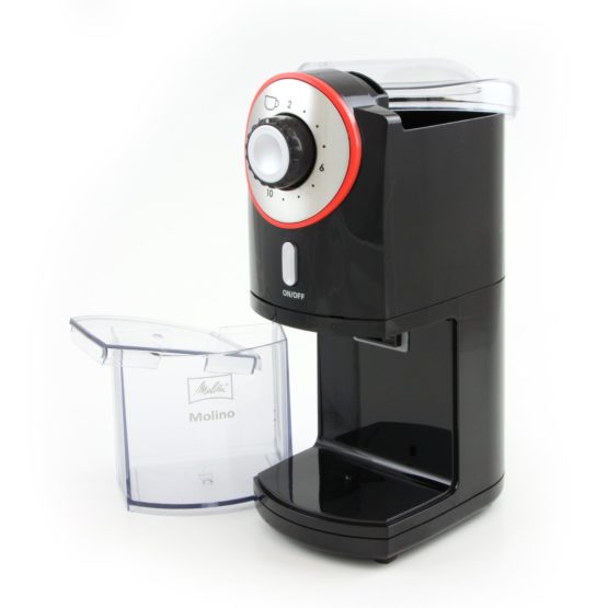 Melitta Molino Coffee Grinder, 1019-01, Electric Coffee Grinder, Flat Grinding Disc, Black/Red, CD - Molino - red mat - Image 3