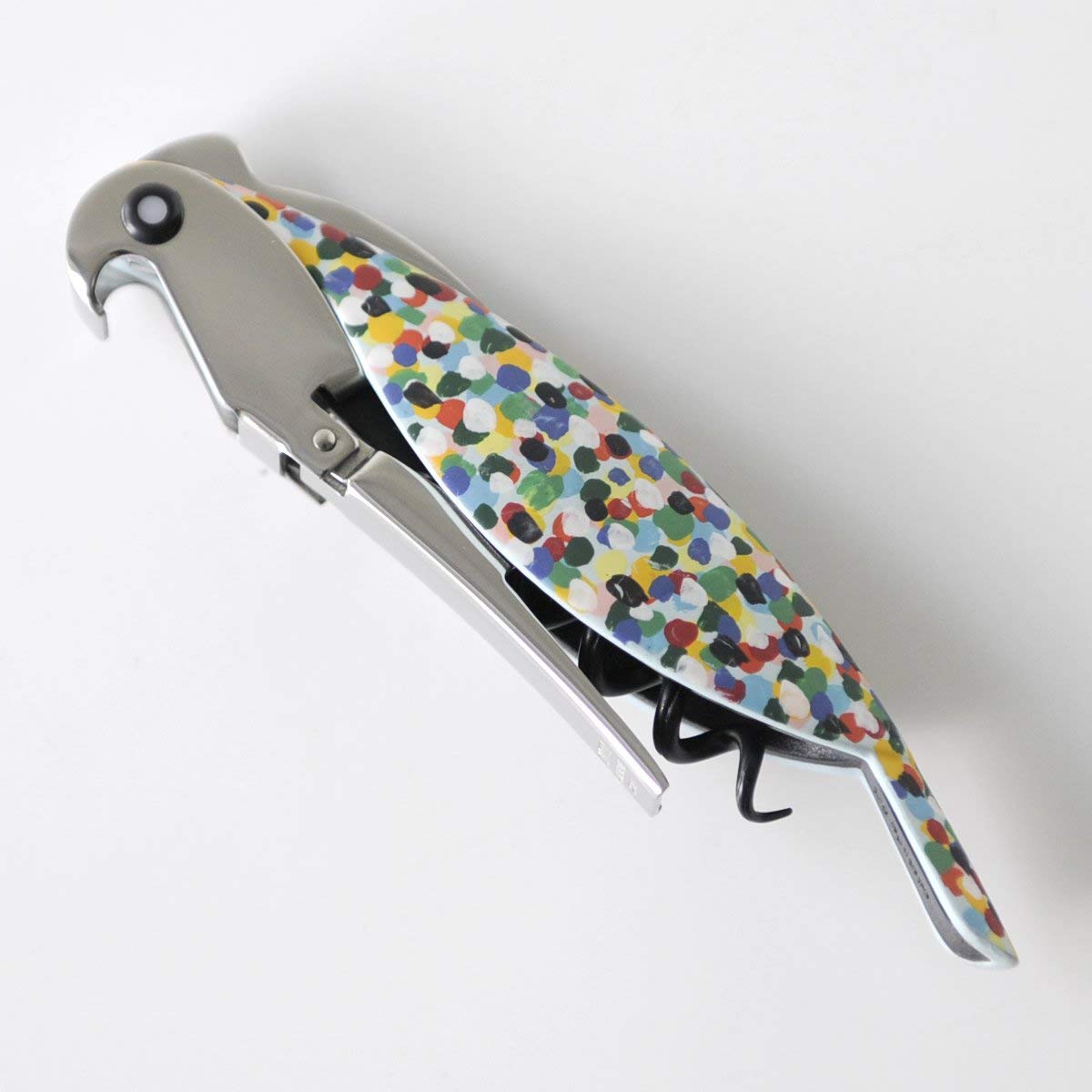 Alessi AAM32 1 - Designer Parrot Corkscrew, in Aluminium, Hand-Decorated, Multicolour, 13 cm x 2.5 cm, Multicolor, licensed by Pulltaps - Image 2