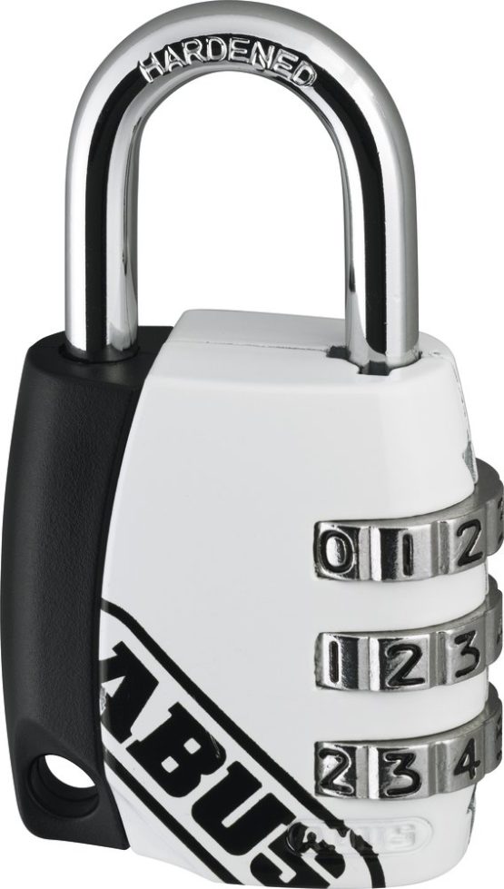 ABUS 53520 Die Cast Combination Padlock Carded- White