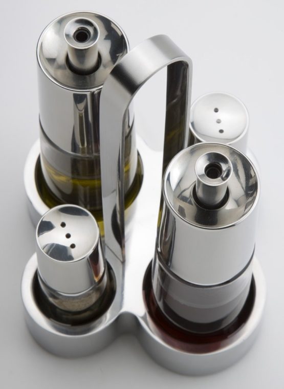 Braisogona Bella Oil and Vinegar Set, Silver, 30 x 30 x 30 cm - Image 2