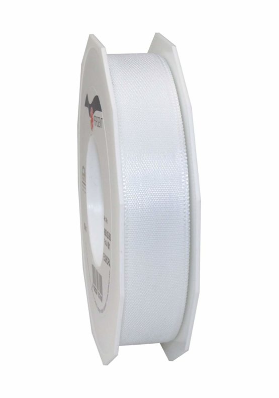 C.E. Pattberg Präsent 25 mm 50 m Basic Tafetta Ribbon Europa, White