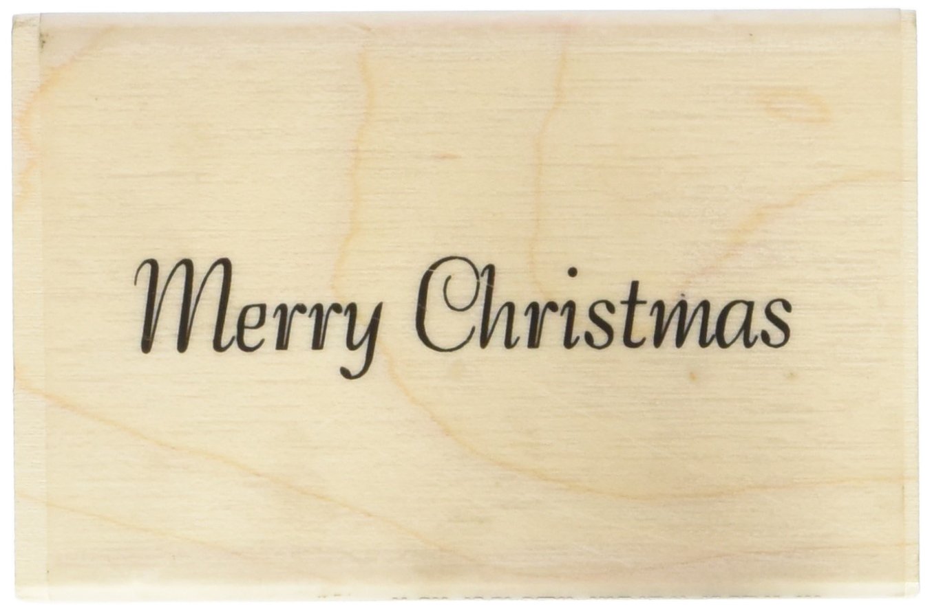 Art Stamps 10 x 50 mm Merry Christmas Inca Stamp, Black