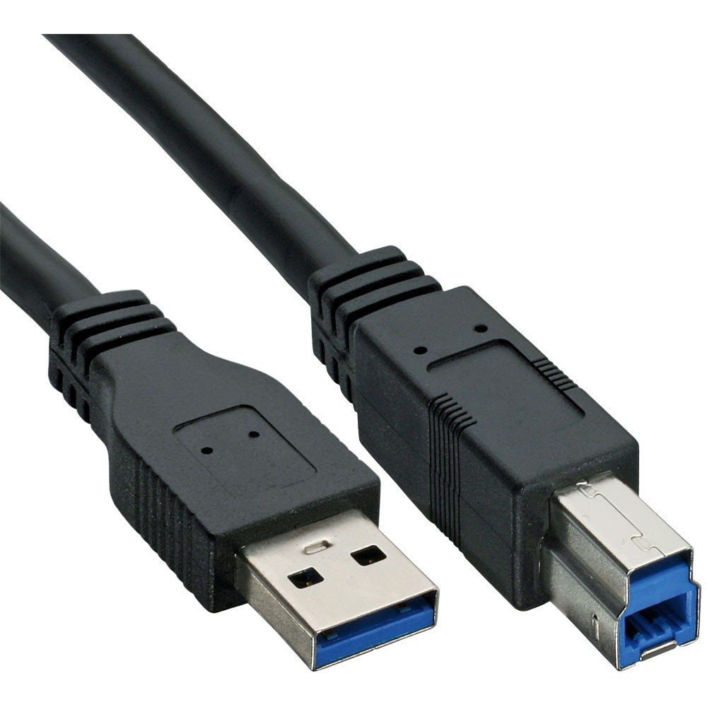 InLine Cable/A to B/USB 3.0 / 2m / Black, 2 Meters