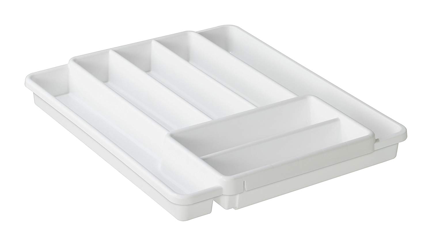 Rotho, Domino, Cutlery tray with 7 compartments, Plastic (PP) BPA-free, white, 39,7 x 34,1 x 5,1 cm, (39,7 x 34,1 x 5,1 cm) - Image 2