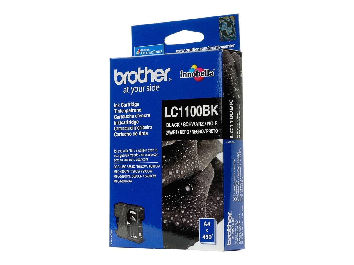 Brother LC-1100BK Inkjet Cartridge, Black, Single Pack, Standard Yield, Includes 1 x Inkjet Cartridge, Brother Genuine Supplies - Image 2