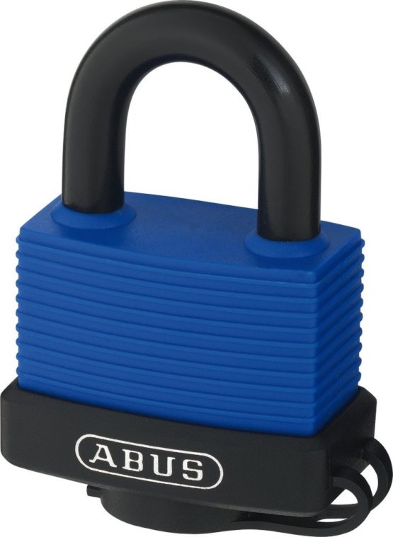 ABUS Padlock 70IB for outdoor use - stainless steel, high protection against manipulation, keyed alike 6401, blue, 24988 - Image 2