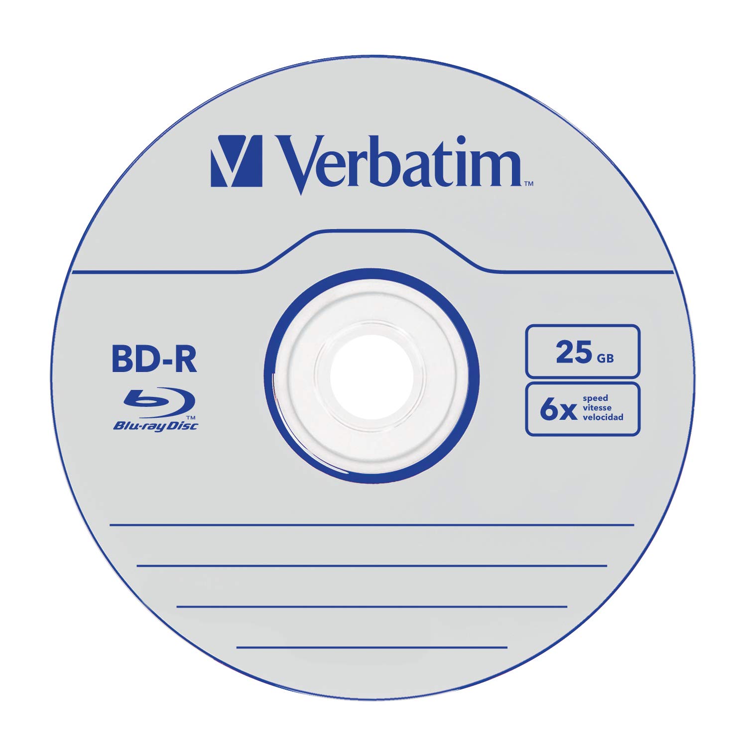 Verbatim BD-R Single Layer - Blu-ray Disc 25 GB, 6x Burning Speed, Scratch Protection, 10-Pack Spindle, blue/white, 43742 - Image 3