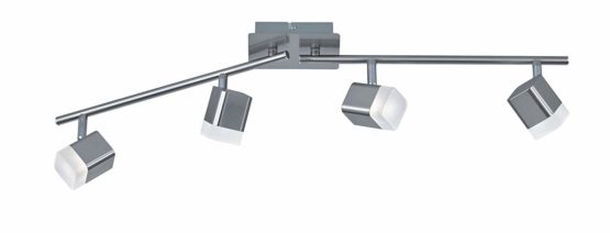 Reality Leuchten Roubaix Ceiling Light Metal 4 W Matt Nickel White