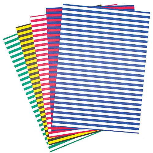 Baker Ross Candy Stripes Card to Make and Decorate Children's Crafts Cards and Collages (Pack of 10), multicoloured