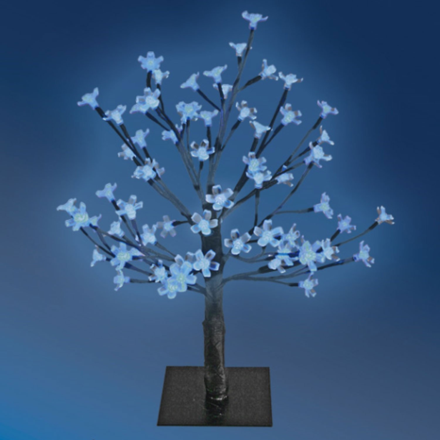 The Christmas Workshop 45 cm 48 LED Blossom Tree, Blue/ White, Blue & White