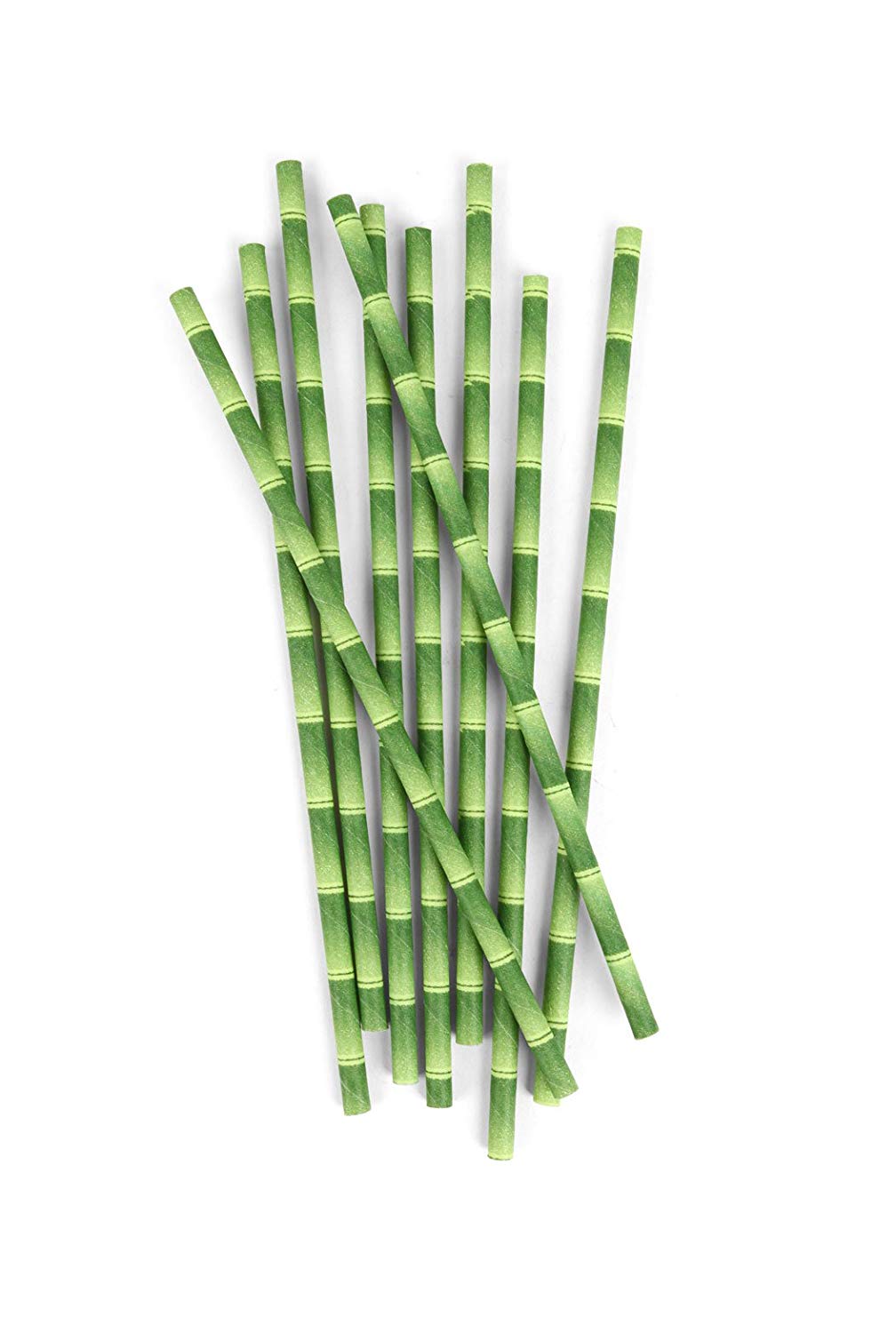 Kikkerland 144-Piece Paper Soy Based Ink Bamboo Paper Straw, Multi-Colour, CU75, One Size