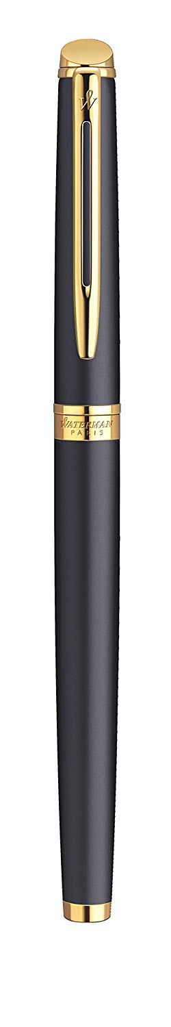 Waterman Hemisphere Rollerball Pen Matte Black with 23 k Gold Trim Fine Point Black Ink Gift Box - Image 3