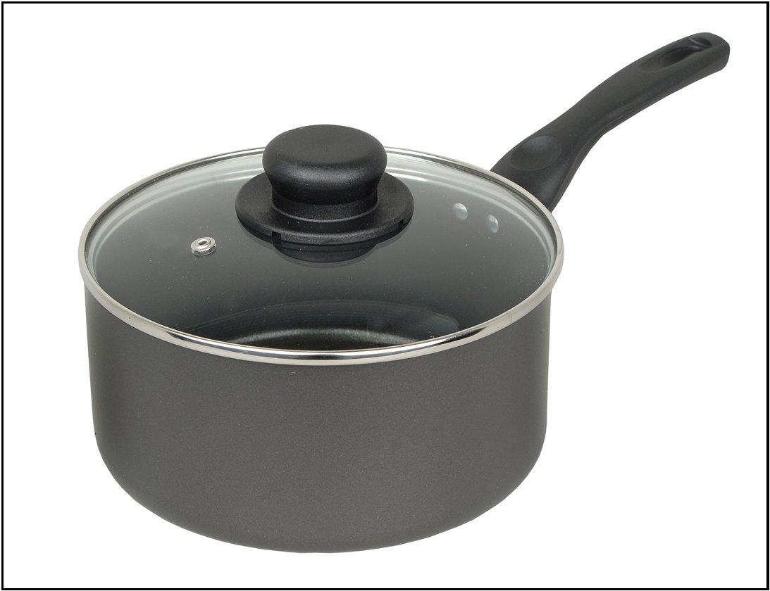 Bronze Collection AFS016 Non Stick Sauce Pan and Lid, 16 cm, Multicolour - Image 2
