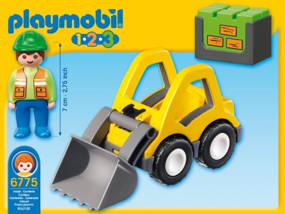 Playmobil 1.2.3 - 6775 Excavator with Driver and Box, for Ages 1.5+ - Image 3