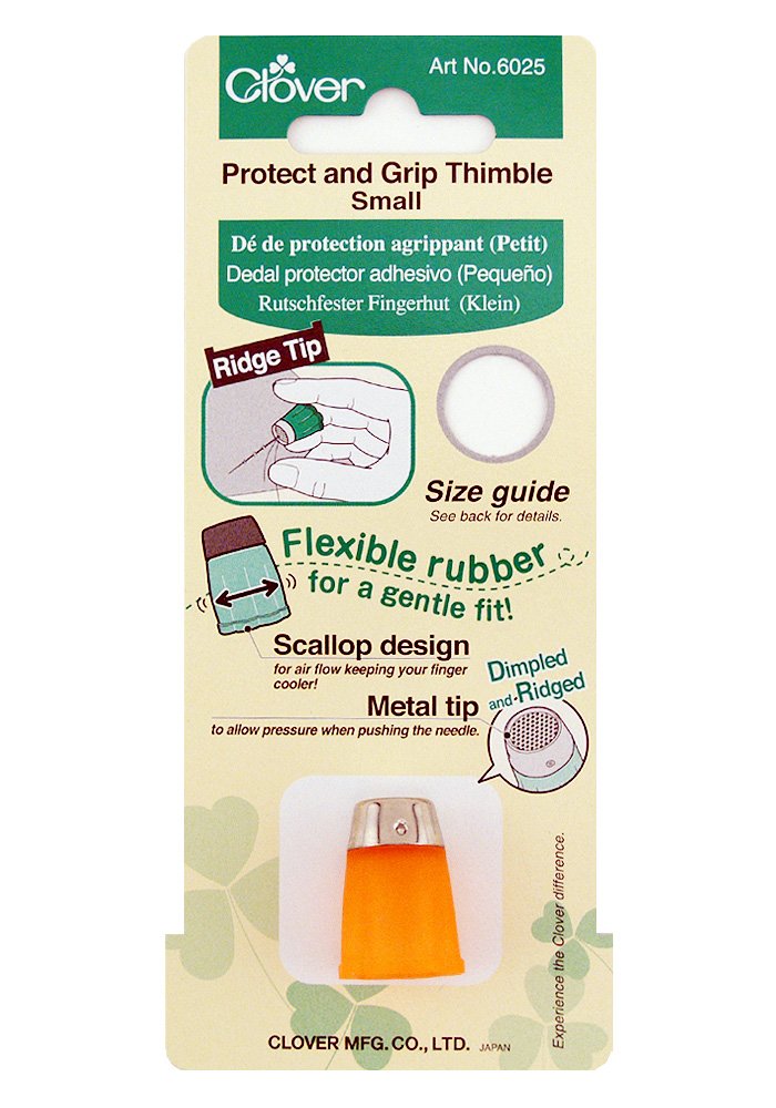clover Protect and Grip Thimble: Orange, Small, 1