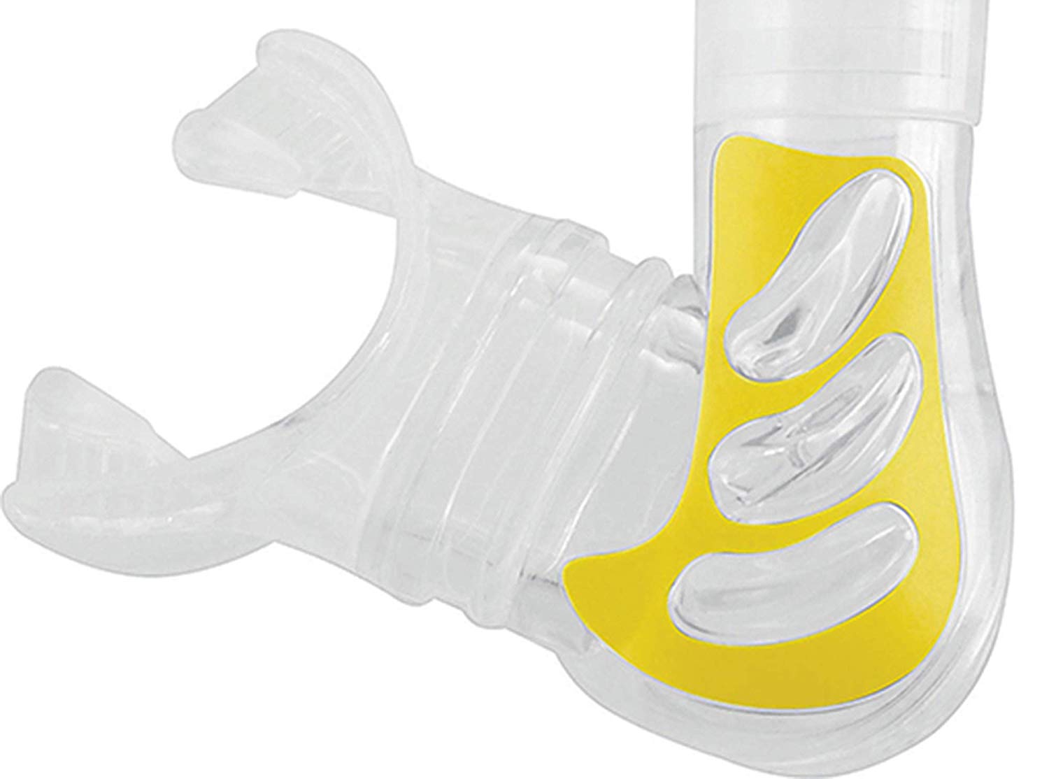 Cressi Alpha Ultra Dry Diving Snorkel - Black/Yellow, Black / Yellow - Image 4