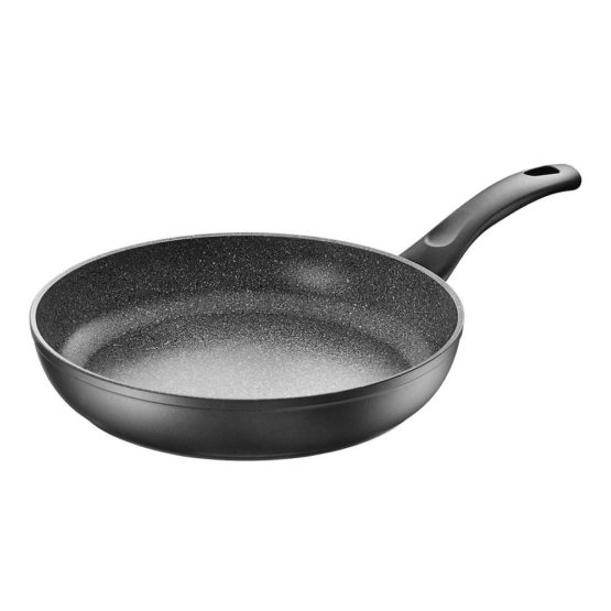 BALLARINI Bari Pan Aluminium with Granitium Non-Stick Coating Suitable for Induction Cookers Temperature Control Made in Italy, aluminium, grey, 28 cm