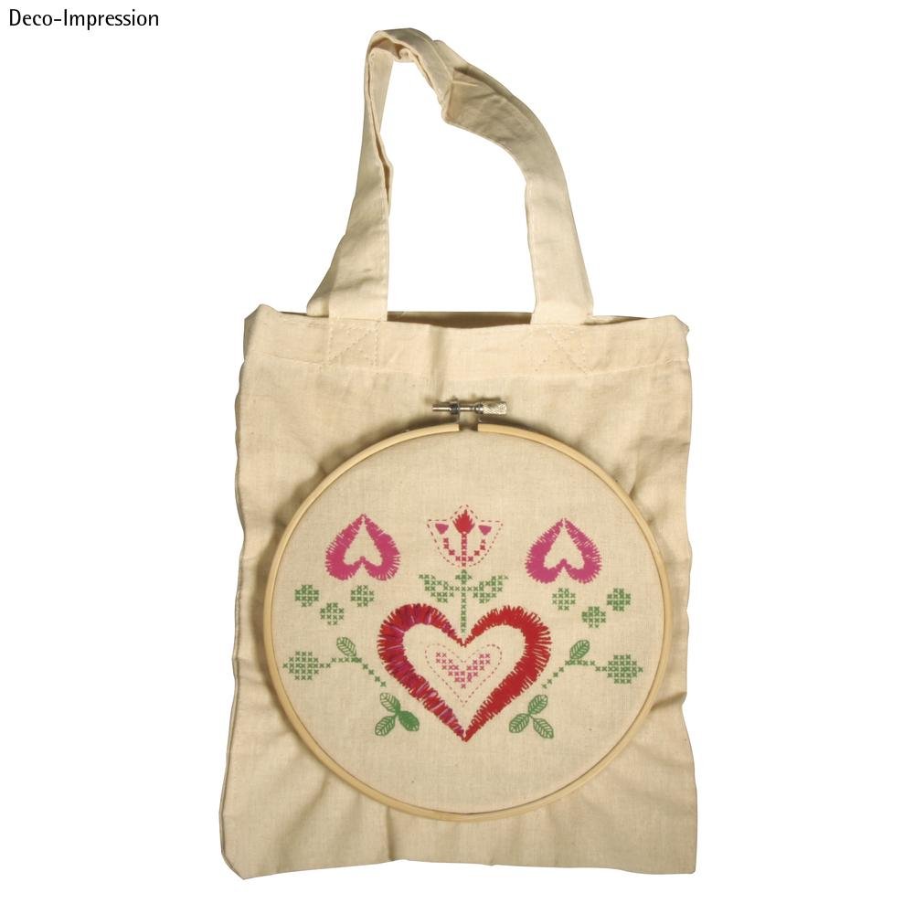 Rayher Bamboo Embroidery Hoop for Hand Embroidery and Needle Punching diameter 17cm, 62559000, Wood-colour, 28.5 x 17 x 1 cm - Image 3