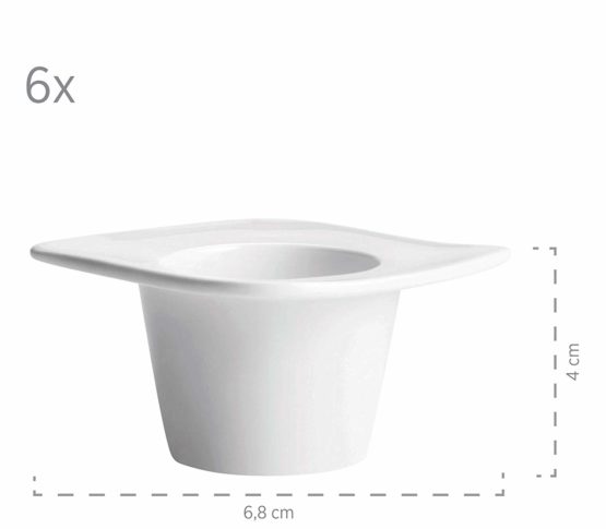 MÄSER, La Musica Series, 6 Egg Cups, Porcelain Sugar Bowl and Milk Jug, 8 Piece breakfast dishes - Image 2