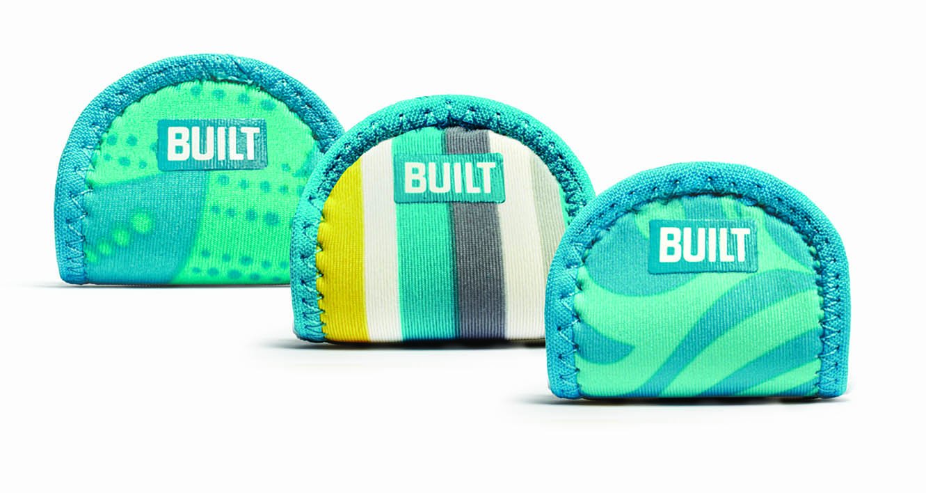 BUILT Neoprene Pot Lid Holder, Set of 3, Sea Glass Blue, Pot Holder Set of 3