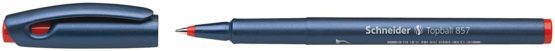 Schneider Topball 857 Ink Roller Pen with Solid Metal Tip 0.6 mm Red Pack of 10 - Image 3