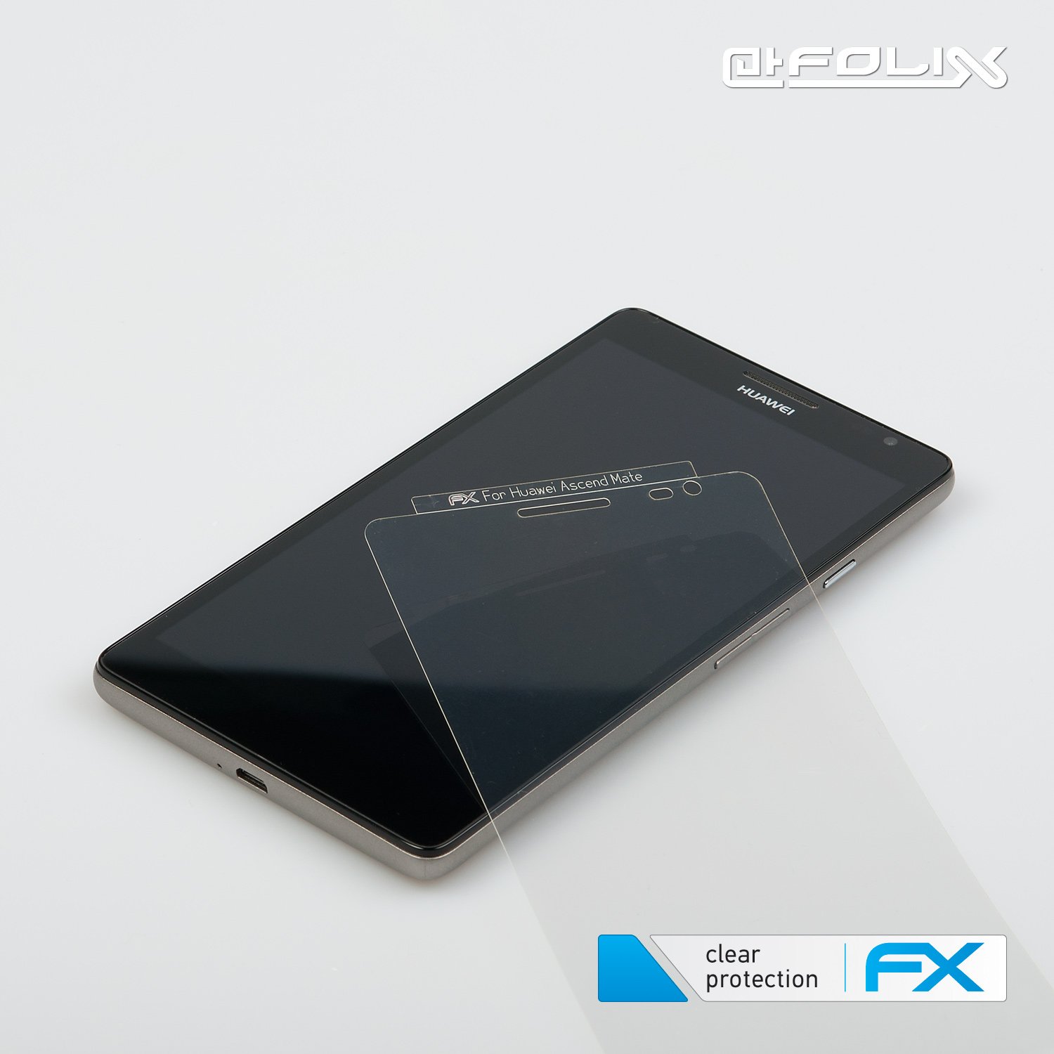Displayschutz@FoliX atFoliX FX-Clear Premium Crystal-Clear Screen Protectors for Huawei Ascend Mate (Pack of 3) - Image 2