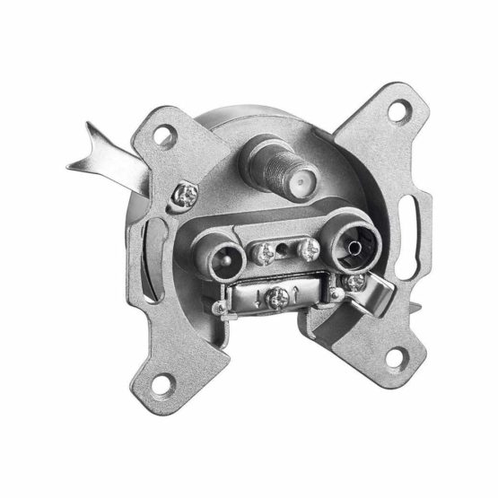 Goobay 67047 3-Way Antenna-Wall-Socket, 10 dB without DC Pass
