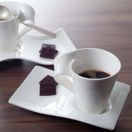 Villeroy & Boch 1024842830 New Wave Caffè Large Party Plate Saucer, 22 x 17 cm, Premium Porcelain, White - Image 4