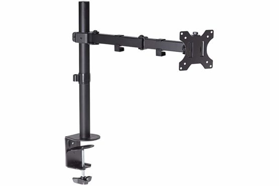 Proper Classic PC Monitor Desk Mount for 19, 21, 23, 24, 27 and 32 Inch Computer Monitors, Black