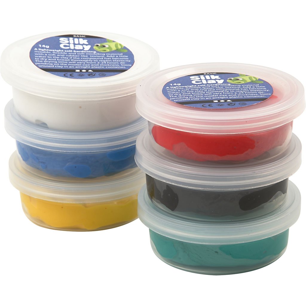 Create Crafts Creativ 6 x 14 g Silk Clay Assorted Colours, Standard, Multicolor