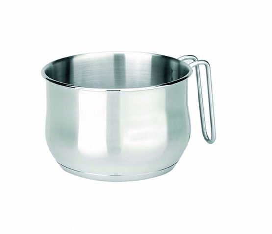 IBILI Cylindrical Pot Oslo Belly Shape 14 cm, Stainless Steel, Silver, 14 x 14 x 7 cm