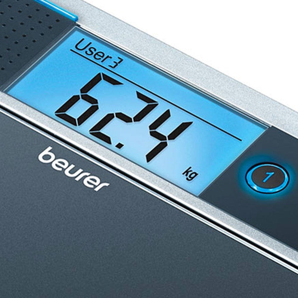 Beurer GS39 Talking Bathroom Scale, Black, 37 x 40.5 x 5 cm - Image 4