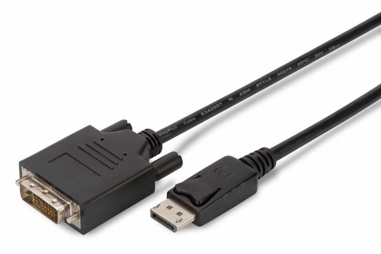Digitus 1m DP Male to DVI-D Male DisplayPort Adapter Cable - Black