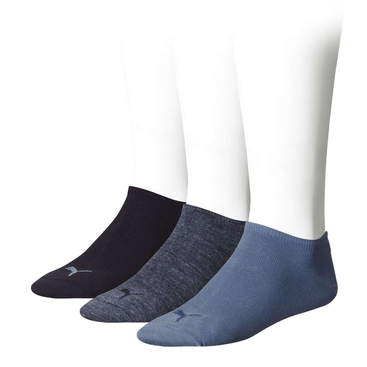 Puma Men PUMA UNISEX SNEAKER PLAIN 3P Sneaker Plain Sock - Denim Blue, 6-8, Navy