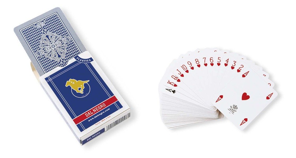 Dal San Siro Blu 55 Poker Deck Cards, Color, 024131, Blue, 10 cm x 7 cm x 2 cm