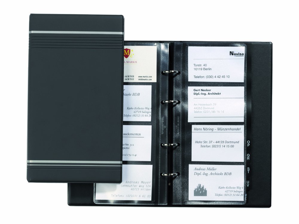 Durable Visifix 200 Business Card Album Anthracite - Grey, 255 x 145 mm (200 cards) - Image 3
