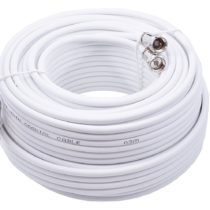 25m White Twin Satellite Shotgun Cable Extension Kit With Premium Grade Fitted Compression F-connectors As Used By The Professionals For Sky+ , HD , Freesat Allows You To Relocate Your Existing Box , Kit Consists Of 25m Sky Double Coax , 50 x Cable Clips , 4 x Connected Compression F-connectors , 2 x F-connector Couplers
