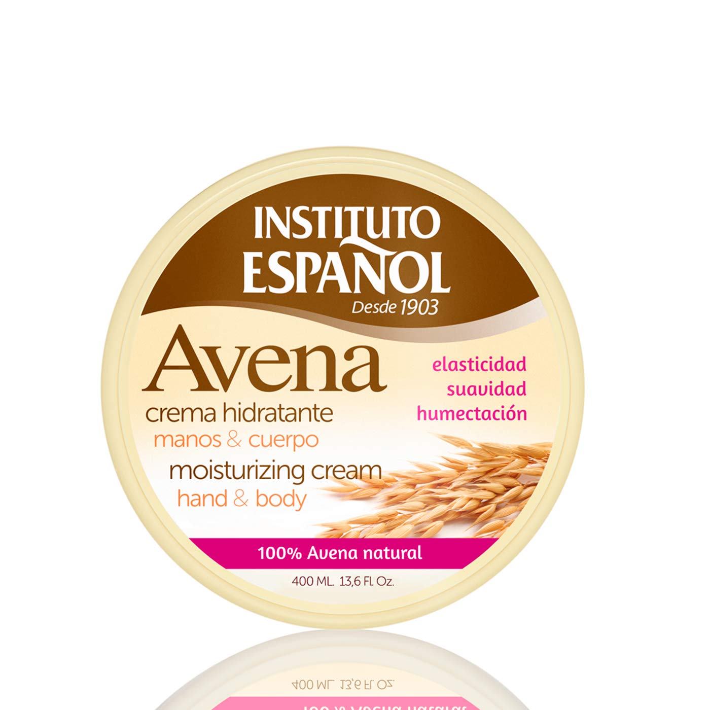 Instituto Español Instituto Espanol 400ml Oatmeal Hand and Body Cream, 100323, 1 count (Pack of 1)